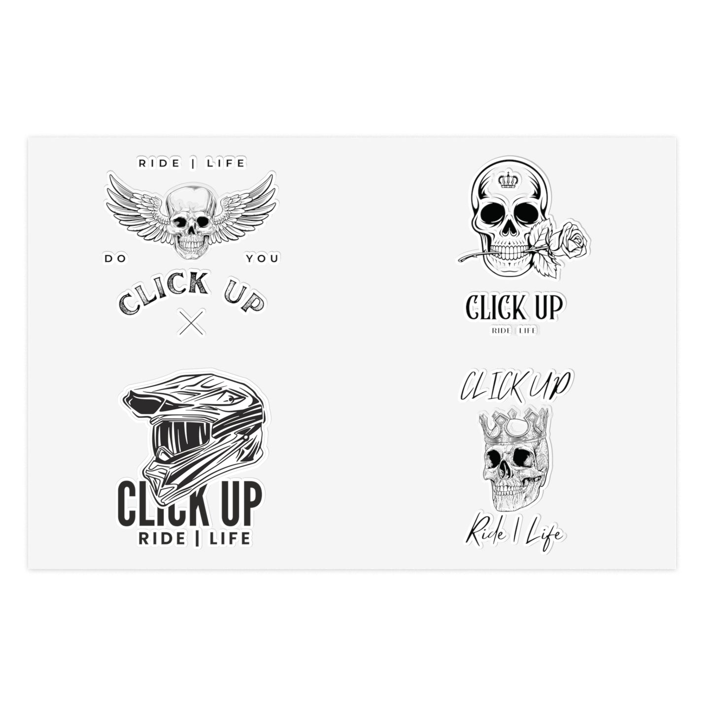 Click Up Ride LIfe Custom Sticker Set