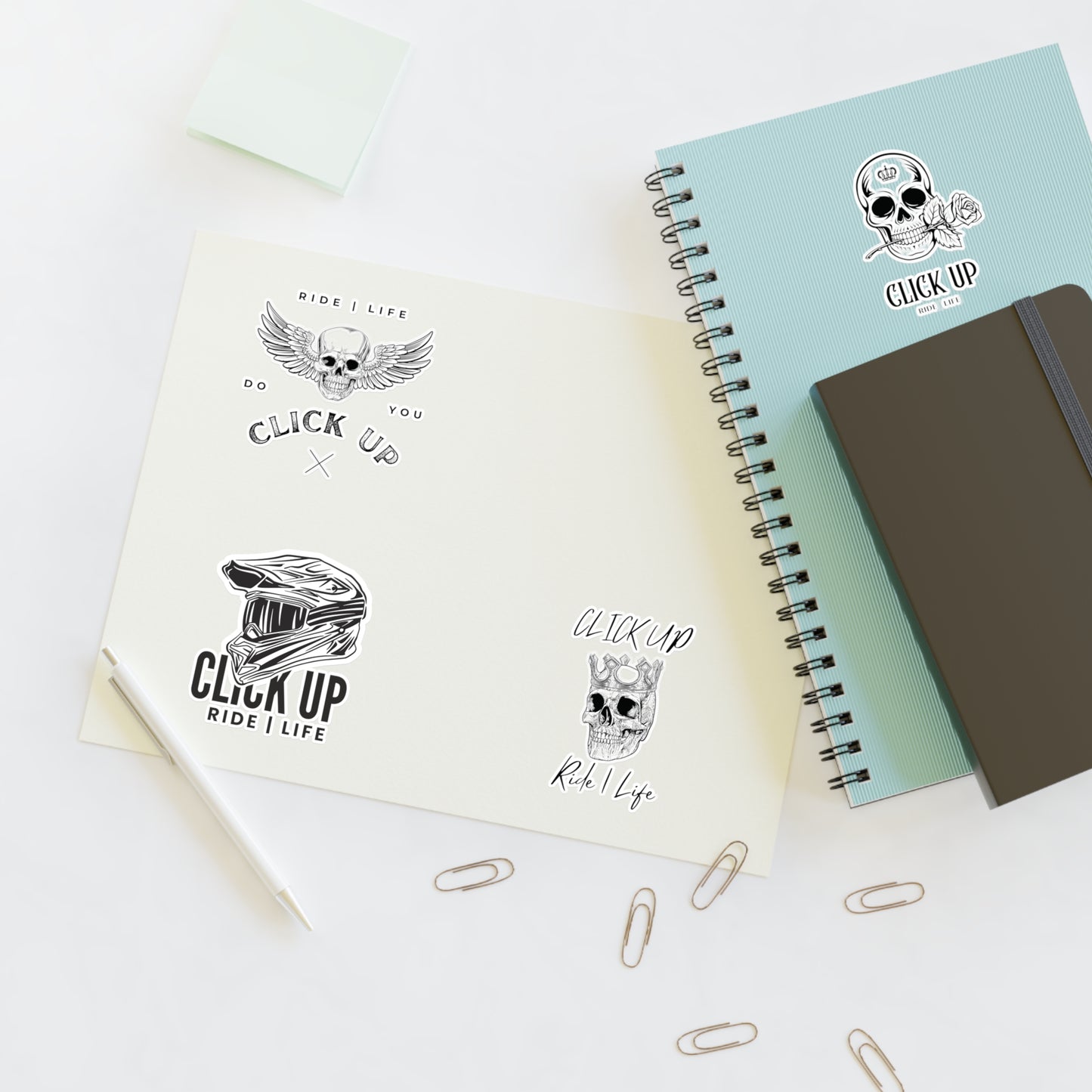 Click Up Ride LIfe Custom Sticker Set