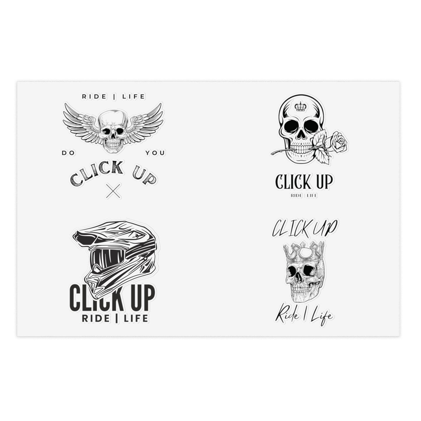 Click Up Ride LIfe Custom Sticker Set