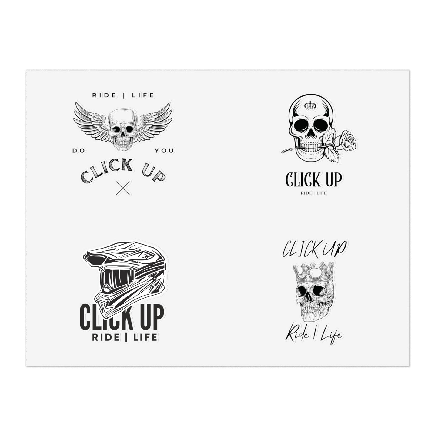 Click Up Ride LIfe Custom Sticker Set