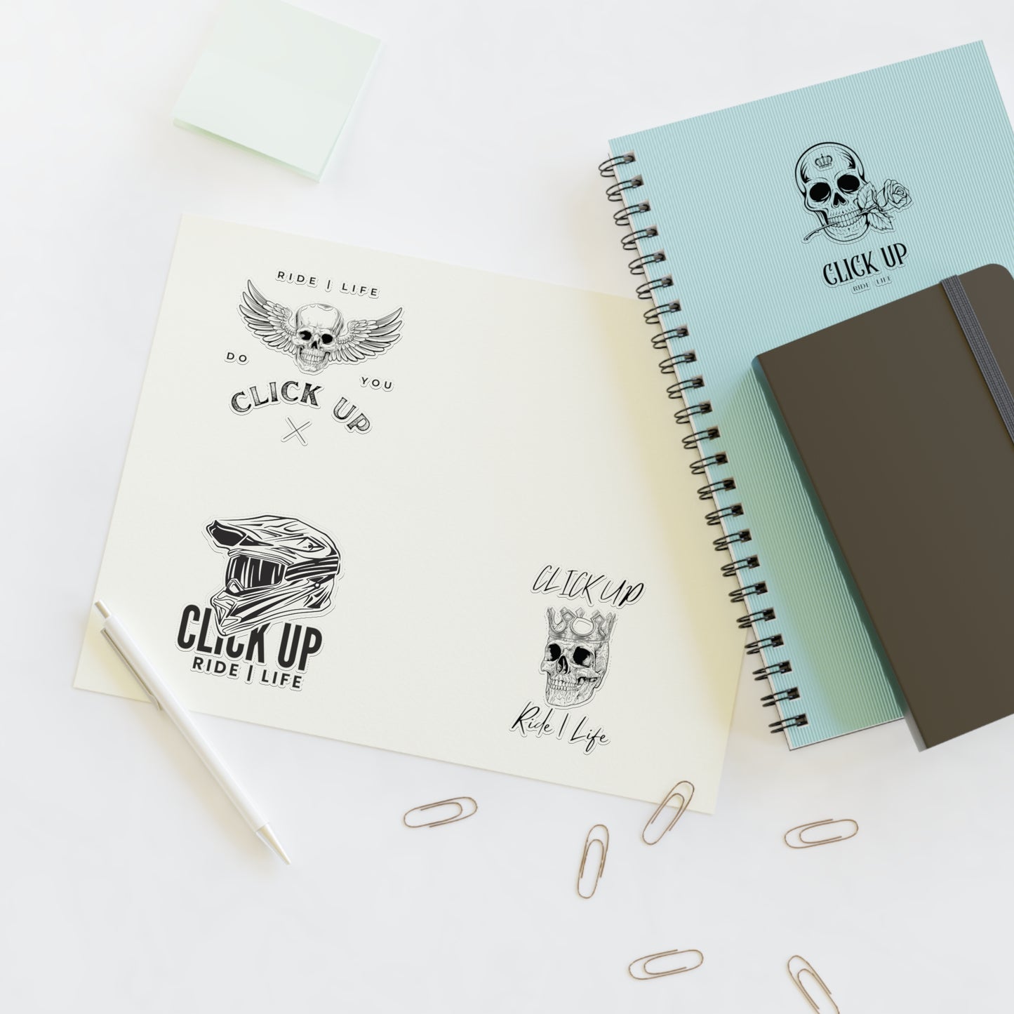 Click Up Ride LIfe Custom Sticker Set